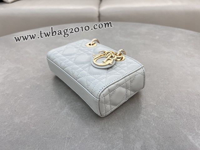 Dior专柜新款迪奥高仿原单云雾灰羊皮Lady D-Joy手袋手提肩背斜挎女包 djfk1836